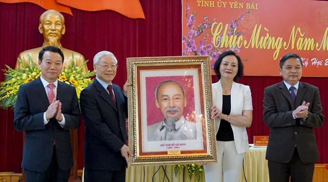 Một số hình ảnh Tổng Bí thư Nguyễn Phú Trọng thăm và làm việc tại tỉnh Yên Bái ảnh 5 Một số hình ảnh Tổng Bí thư Nguyễn Phú Trọng thăm và làm việc tại tỉnh Yên Bái ảnh 5