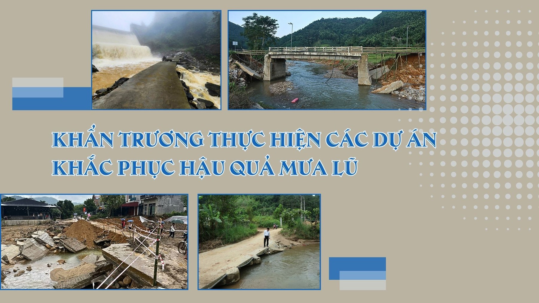Khẩn trương thực hiện các dự án khắc phục hậu quả mưa lũ