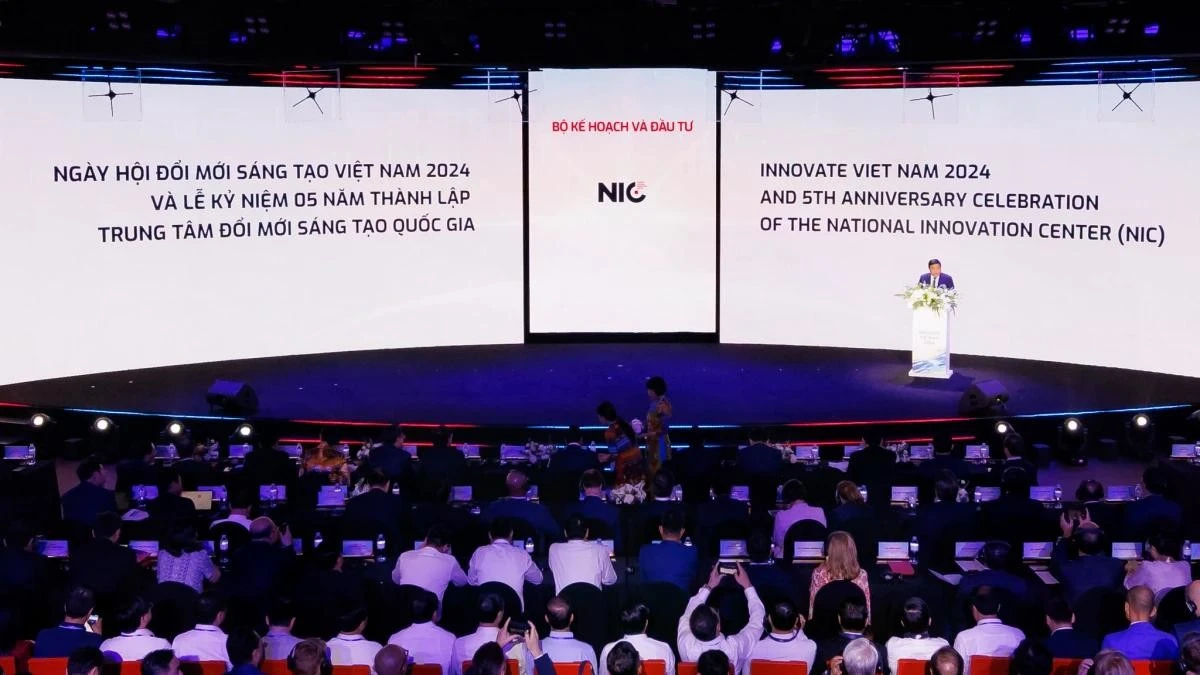 Bộ trưởng Bộ Kế hoạch và Đầu tư Nguyễn Chí Dũng phát biểu tạiNgày hội Đổi mới sáng tạo Việt Nam 2024 và Lễ kỷ niệm 5 năm thành lập Trung tâm Đổi mới sáng tạo Quốc gia.