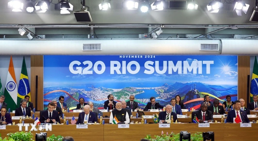 Các đại biểu tham dự Hội nghị thượng đỉnh G20 ở Rio de Janeiro, Brazil.
