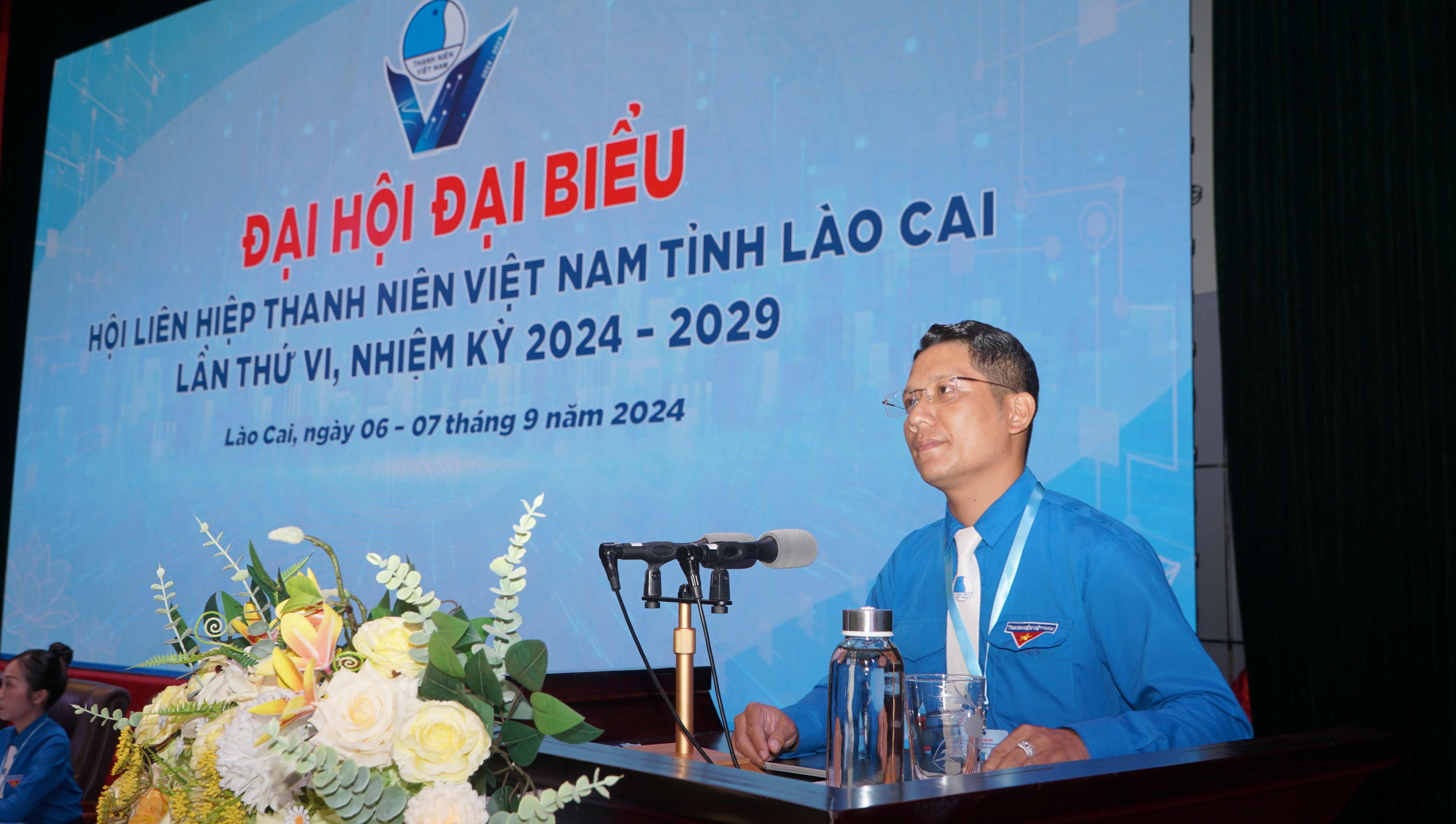 Anh Nguyễn Xuân Hùng, Bí thư Huyện đoàn, Chủ tịch Hội LHTN Việt Nam huyện Bát Xát. DSC07012_2.JPG