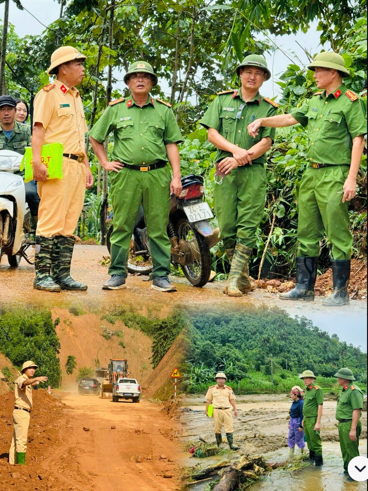 Đại tá Hoàng Mạnh Hùng, Phó giám đốc Công an tỉnh Lào Cai trực tiếp chỉ đạo các lực lượng CNCH tại huyện Bảo yên và huyện Bắc Hà.