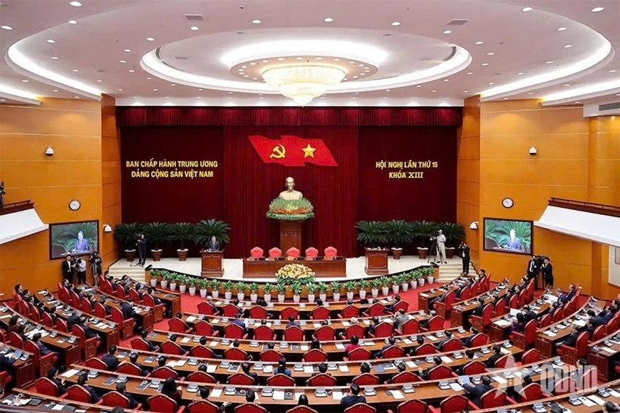 Quang cảnh Hội nghị lần thứ 15 Ban Chấp hành Trung ương Đảng khóa XIII.