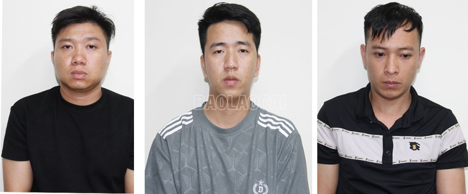 Các đối tượng (từ trái qua) Hoàng Văn Thứ, Hoàng Văn Giang, Hoàng Quốc Trị. baolaocai-c_untitled-1.jpg