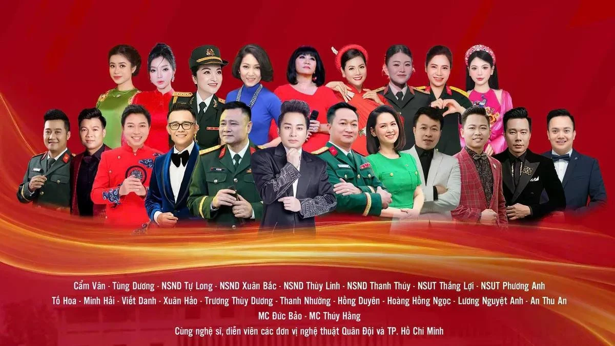 Dàn nghệ sĩ nổi tiếng tham gia chương trình.