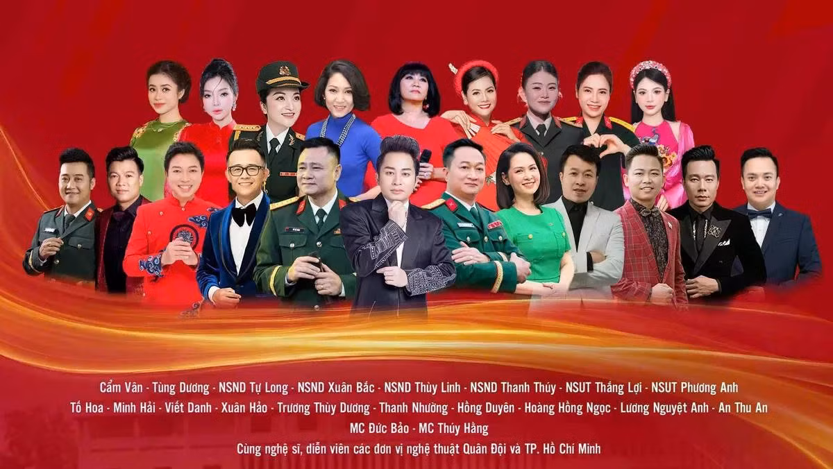 Dàn nghệ sĩ nổi tiếng tham gia chương trình.