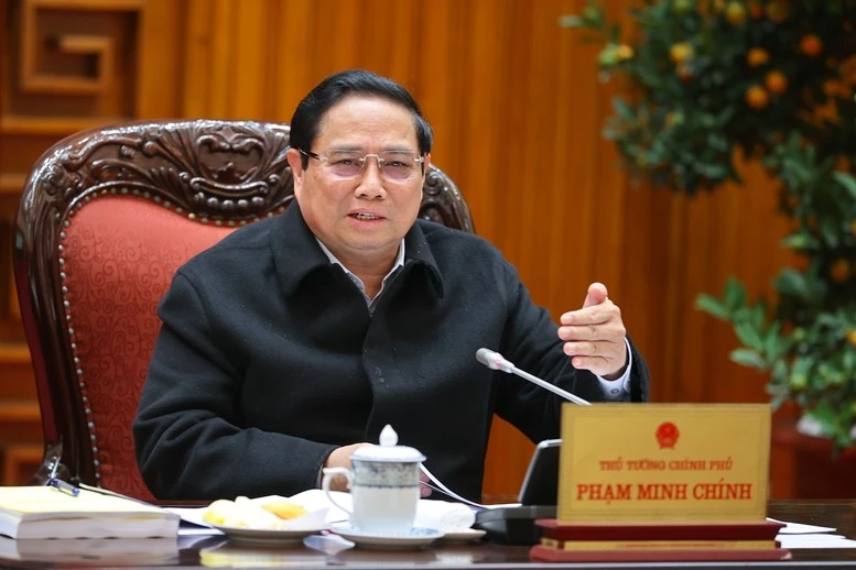 Thủ tướng Phạm Minh Chính phát biểu kết luận Phiên họp thứ chín Ban Chỉ đạo của Chính phủ về tổng kết việc thực hiện Nghị quyết số 18-NQ/TW Trung ương khóa XII.