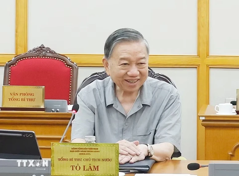 Tổng Bí thư, Chủ tịch nước Tô Lâm phát biểu chỉ đạo.