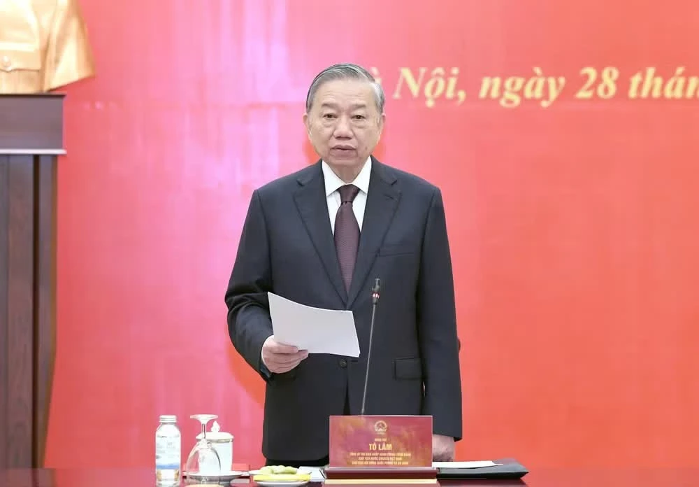 Tổng Bí thư, Chủ tịch nước Tô Lâm phát biểu tại phiên họp thứ nhất Hội đồng Quốc phòng và An ninh nhiệm kỳ 2026 - 2031.