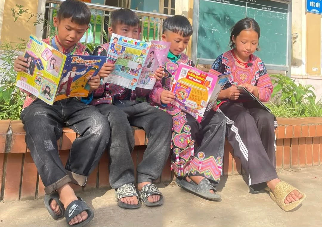 Học sinh tại Trường TH-THCS Hang Kia A phần lớn là người dân tộc thiểu số.