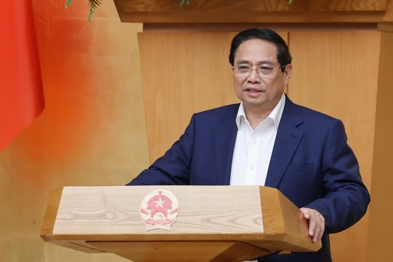 Thủ tướng Phạm Minh Chính phát biểu kết luận Phiên họp Chính phủ chuyên đề xây dựng pháp luật tháng 7 năm 2025.