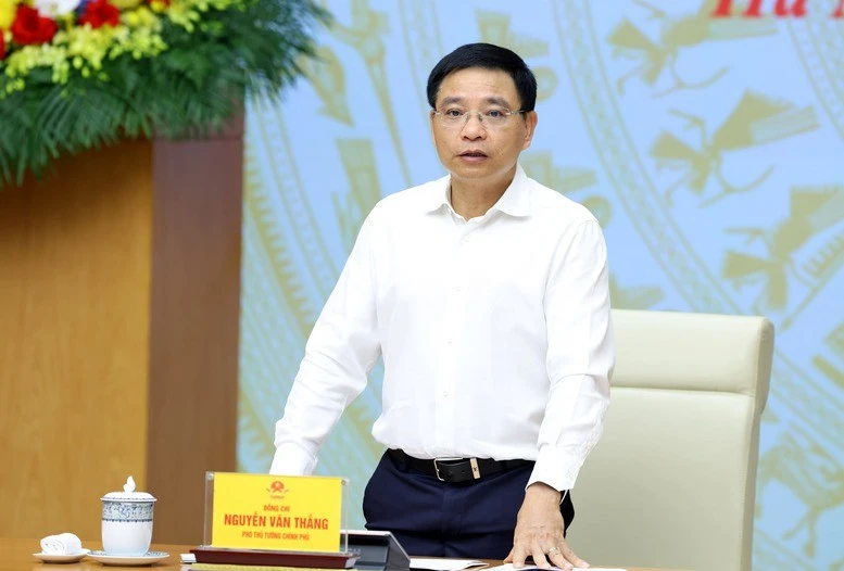 Phó Thủ tướng Nguyễn Văn Thắng kết luận cuộc làm việc.