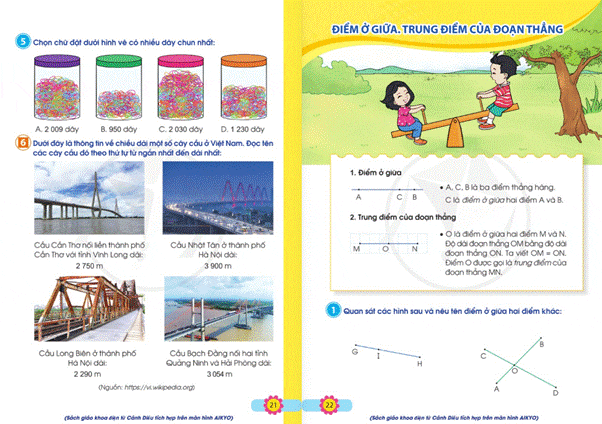 Sách giáo khoa Cánh Diều môn Toán lồng ghép nhiều kiến thức thực tiễn, giúp học sinh mở rộng hiểu biết và vận dụng toán học vào đời sống hằng ngày. Sách giáo khoa Cánh Diều môn Toán lồng ghép nhiều kiến thức thực tiễn, giúp học sinh mở rộng hiểu biết và vận dụng toán học vào đời sống hằng ngày.
