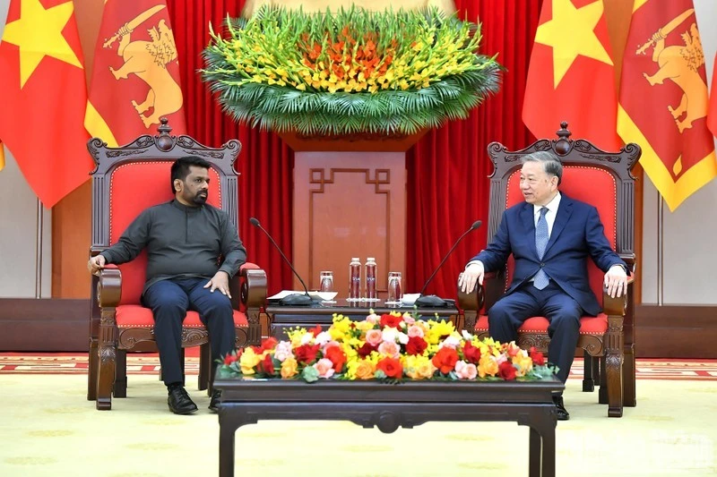 Tổng Bí thư Tô Lâm tiếp Tổng thống Sri Lanka Anura Kumara Dissanayaka.