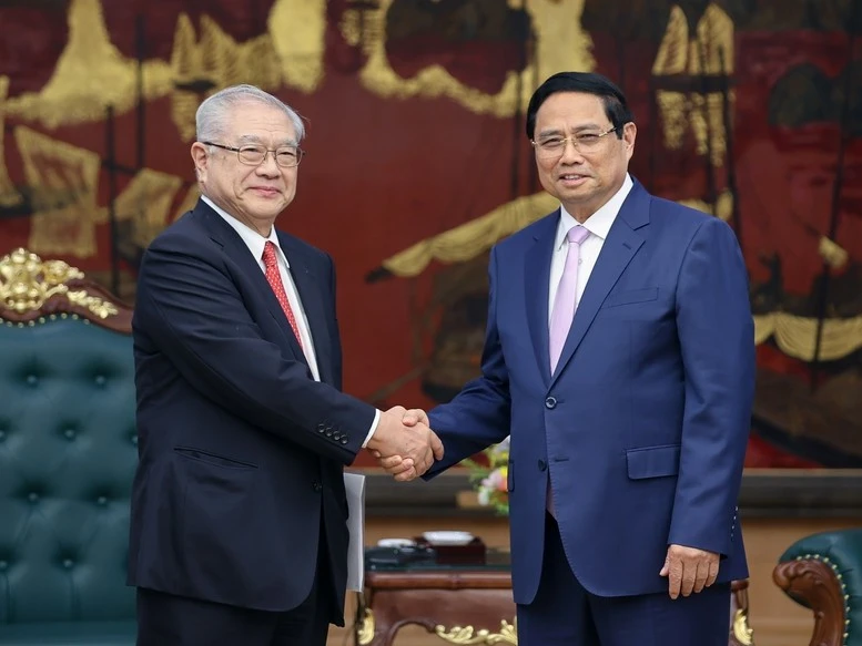 Thủ tướng Chính phủ Phạm Minh Chính tiếp ông Nishimura Teiichi, Chủ tịch Hội Hữu nghị Nhật-Việt khu vực Kansai.