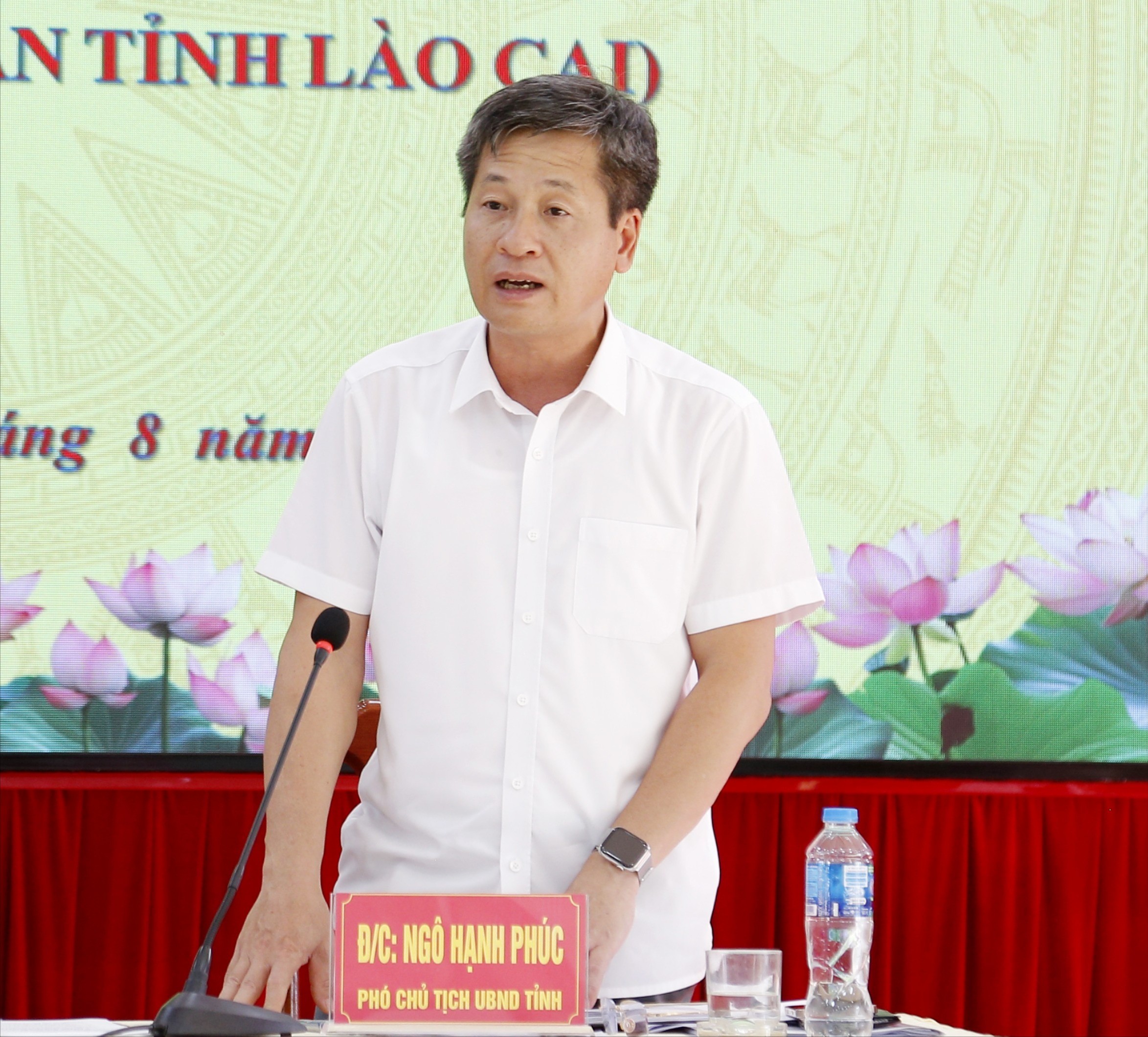 Đồng chí Ngô Hạnh Phúc, Ủy viên Ban Thường vụ Tỉnh ủy, Phó Chủ tịch UBND tỉnh phát biểu tại buổi làm việc. mg-5902.jpg