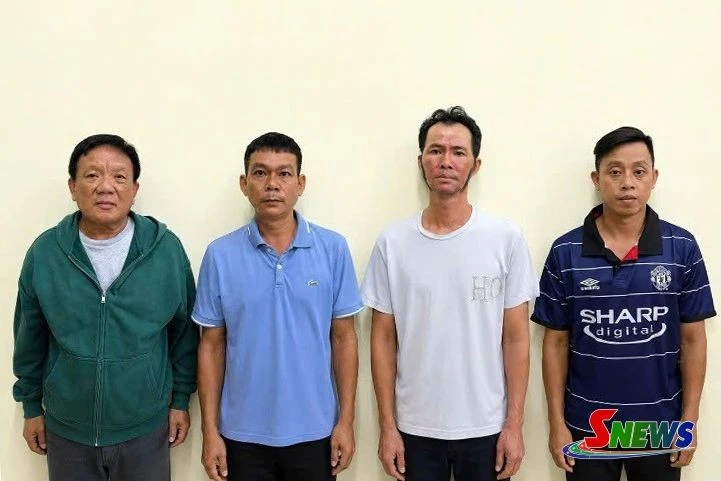 Các đối tượng tại Cơ quan Công an.