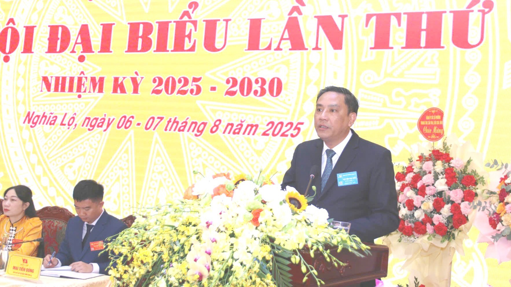 Đồng chí Hoàng Giang, Phó Bí thư Thường trực Tỉnh ủy phát biểu chỉ đạo tại đại hội. giang-418-copy.jpg