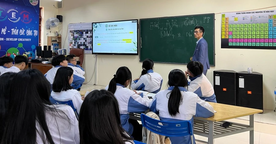 Giờ học tại Trường THPT Cát Bà (Hải Phòng).