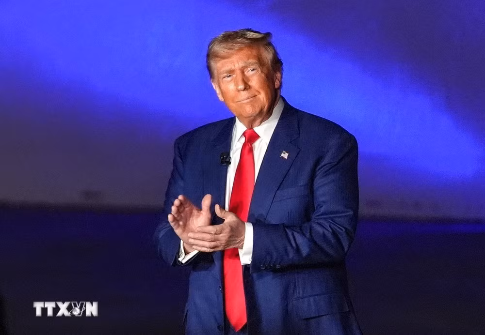 Cựu Tổng thống Mỹ Donald Trump phát biểu tại chiến dịch vận động tranh cử ở Harrisburg, Pennsylvania.