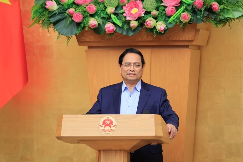 Thủ tướng Phạm Minh Chính phát biểu kết luận phiên họp Chính phủ thường kỳ tháng 2/2026.