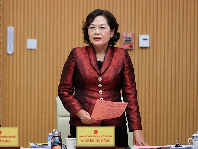 Thống đốc Ngân hàng Nhà nước Việt Nam Nguyễn Thị Hồng phát biểu.