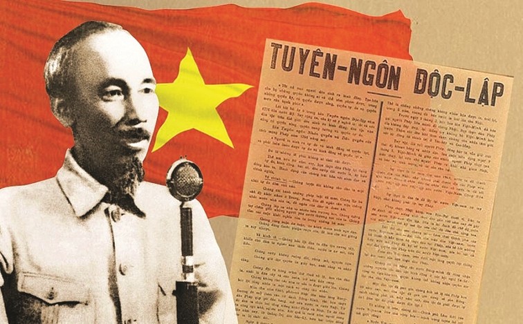 Ngày 2 tháng 9 năm 1945 tại Quảng trường Ba Đình lịch sử, Chủ tịch Hồ Chí Minh đọc bản Tuyên ngôn Độc lập khai sinh ra nước Việt Nam Dân chủ Cộng hòa, mở ra kỷ nguyên độc lập, tự do cho dân tộc ta. Ảnh tư liệu. Ngày 2 tháng 9 năm 1945 tại Quảng trường Ba Đình lịch sử, Chủ tịch Hồ Chí Minh đọc bản Tuyên ngôn Độc lập khai sinh ra nước Việt Nam Dân chủ Cộng hòa, mở ra kỷ nguyên độc lập, tự do cho dân tộc ta. Ảnh tư liệu.