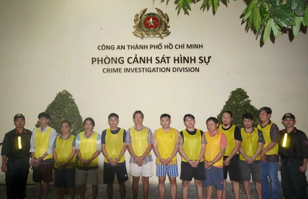 Các đối tượng tại cơ quan điều tra.