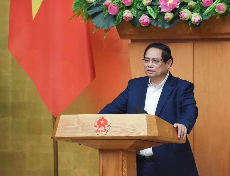 Thủ tướng Phạm Minh Chính phát biểu ý kiến tại phiên họp.
