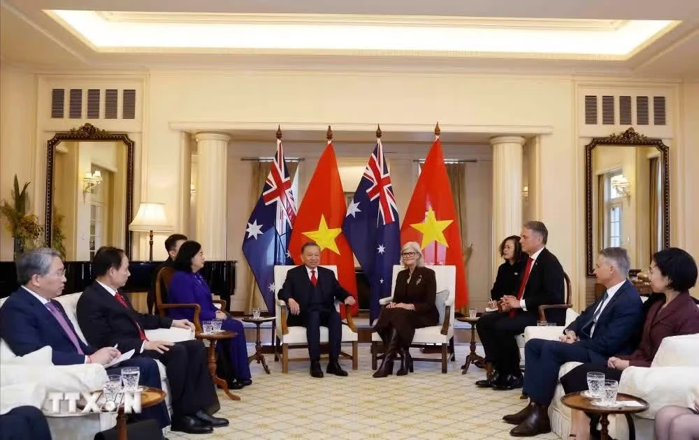 Tổng Bí thư, Chủ tịch nước Tô Lâm hội kiến Toàn quyền Australia Sam Mostyn.
