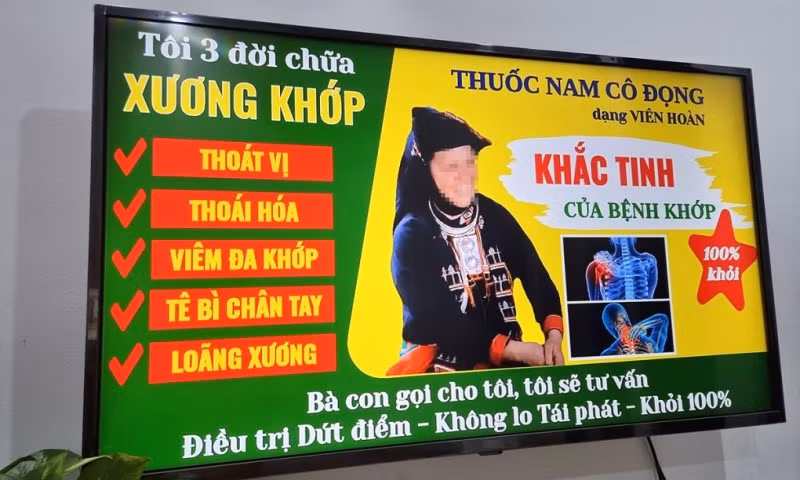 Quảng cáo thuốc đông y chữa xương khớp trên mạng xã hội.