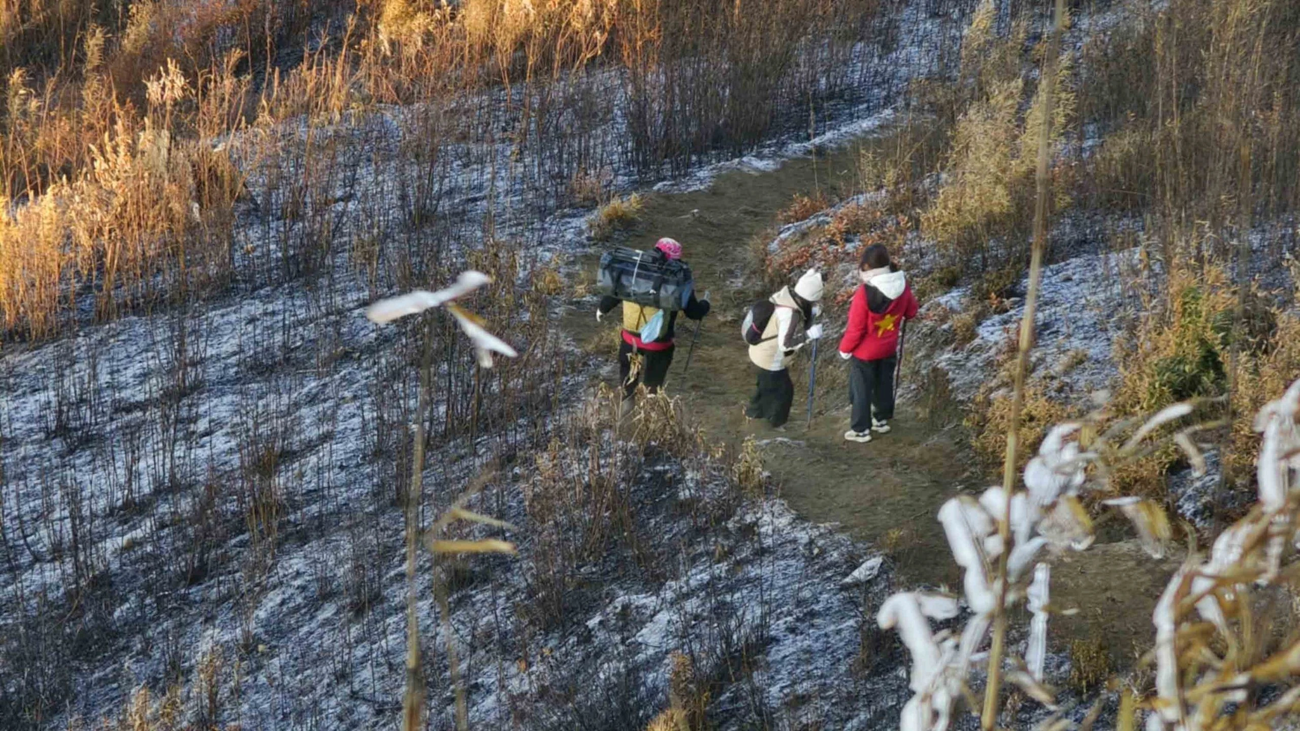 Anh Nguyễn Trọng Cung, người vừa trekking núi Lảo Thẩn vào ngày 11/1, chia sẻ: “Trời rất lạnh vào ban đêm và sáng sớm, nhưng khung cảnh băng giá trên núi là phần thưởng xứng đáng cho công sức bỏ ra”.