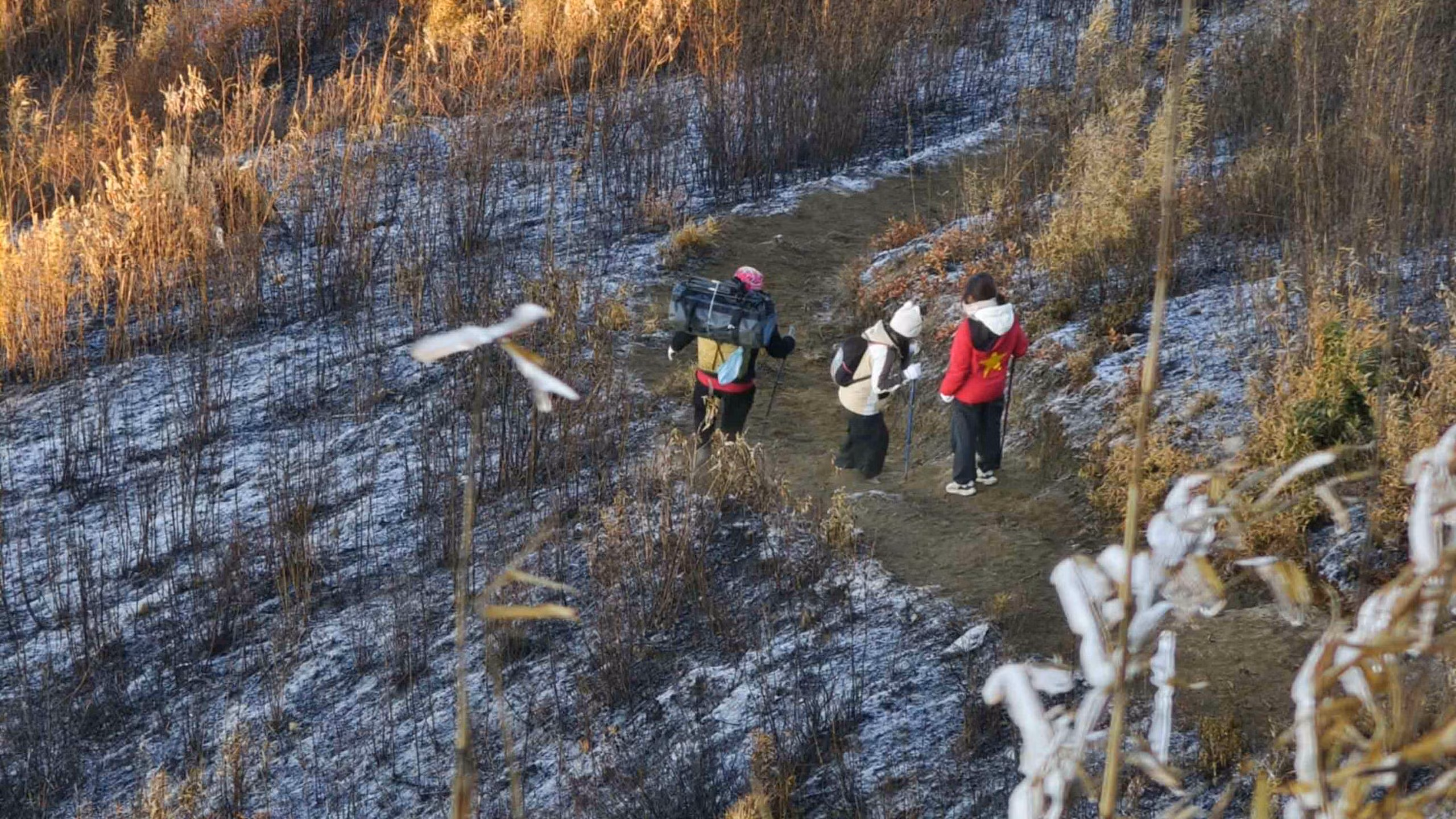 Anh Nguyễn Trọng Cung, người vừa trekking núi Lảo Thẩn vào ngày 11/1, chia sẻ: “Trời rất lạnh vào ban đêm và sáng sớm, nhưng khung cảnh băng giá trên núi là phần thưởng xứng đáng cho công sức bỏ ra”.