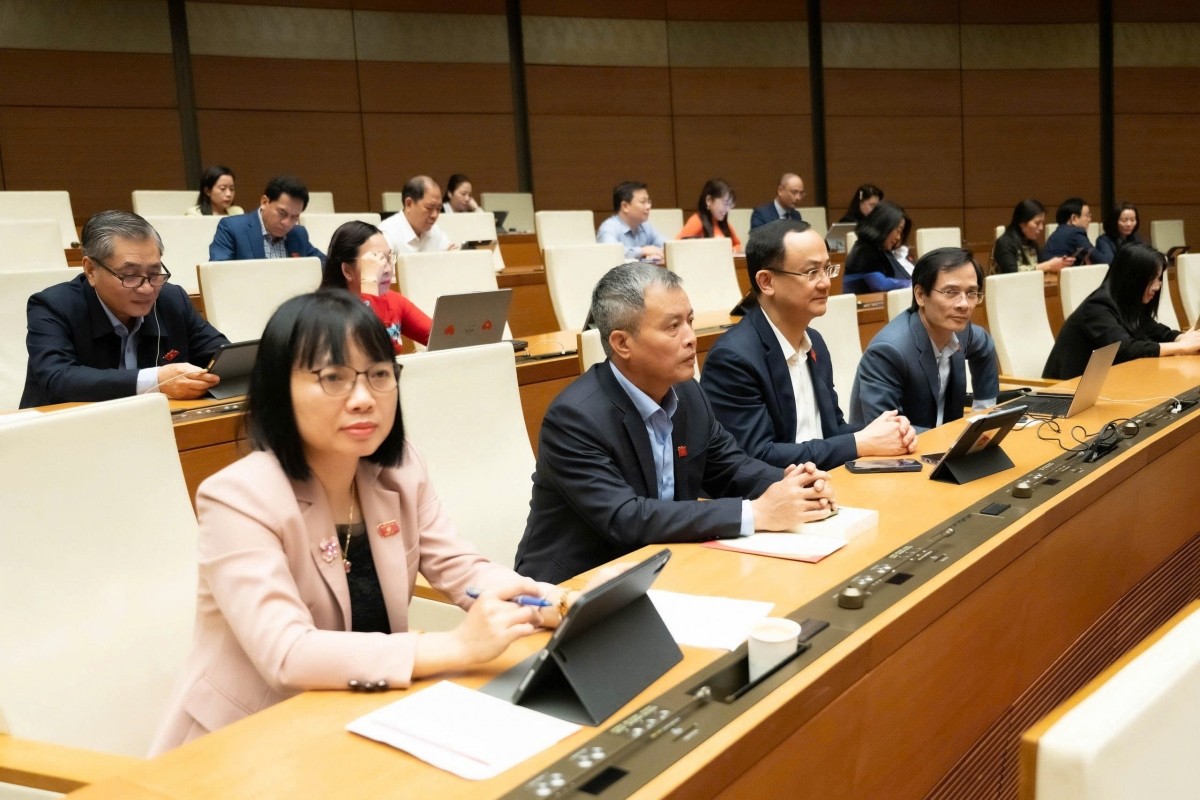 Đại biểu Quốc hội tại phiên họp tại hội trường sáng 11/12/2025.