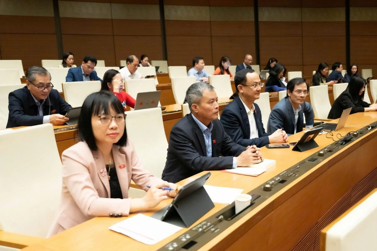 Đại biểu Quốc hội tại phiên họp tại hội trường sáng 11/12/2025.