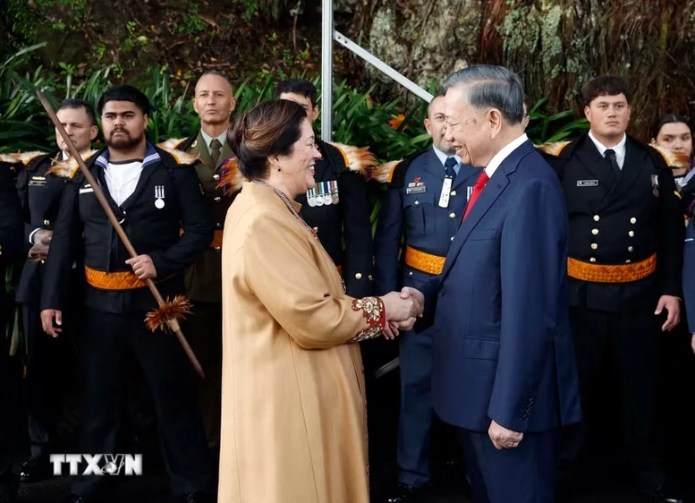 Toàn quyền New Zealand Cindy Kiro đón Tổng Bí thư, Chủ tịch nước Tô Lâm.