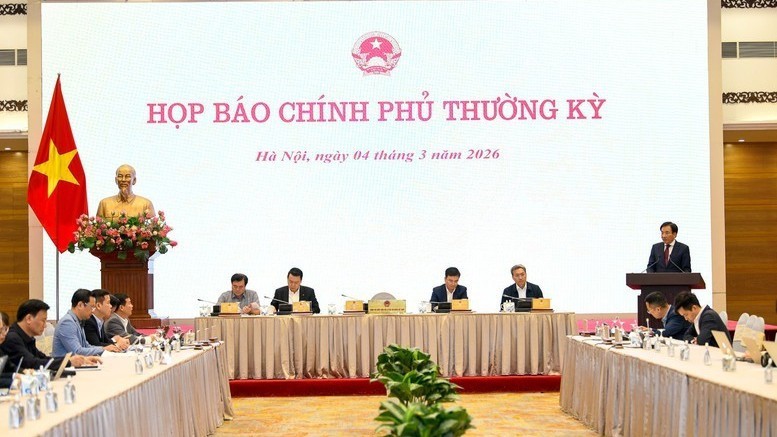 Quang cảnh họp báo.