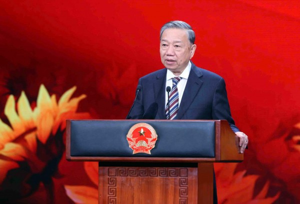 Tổng Bí thư Tô Lâm phát biểu tại chương trình. Tổng Bí thư Tô Lâm phát biểu tại chương trình.