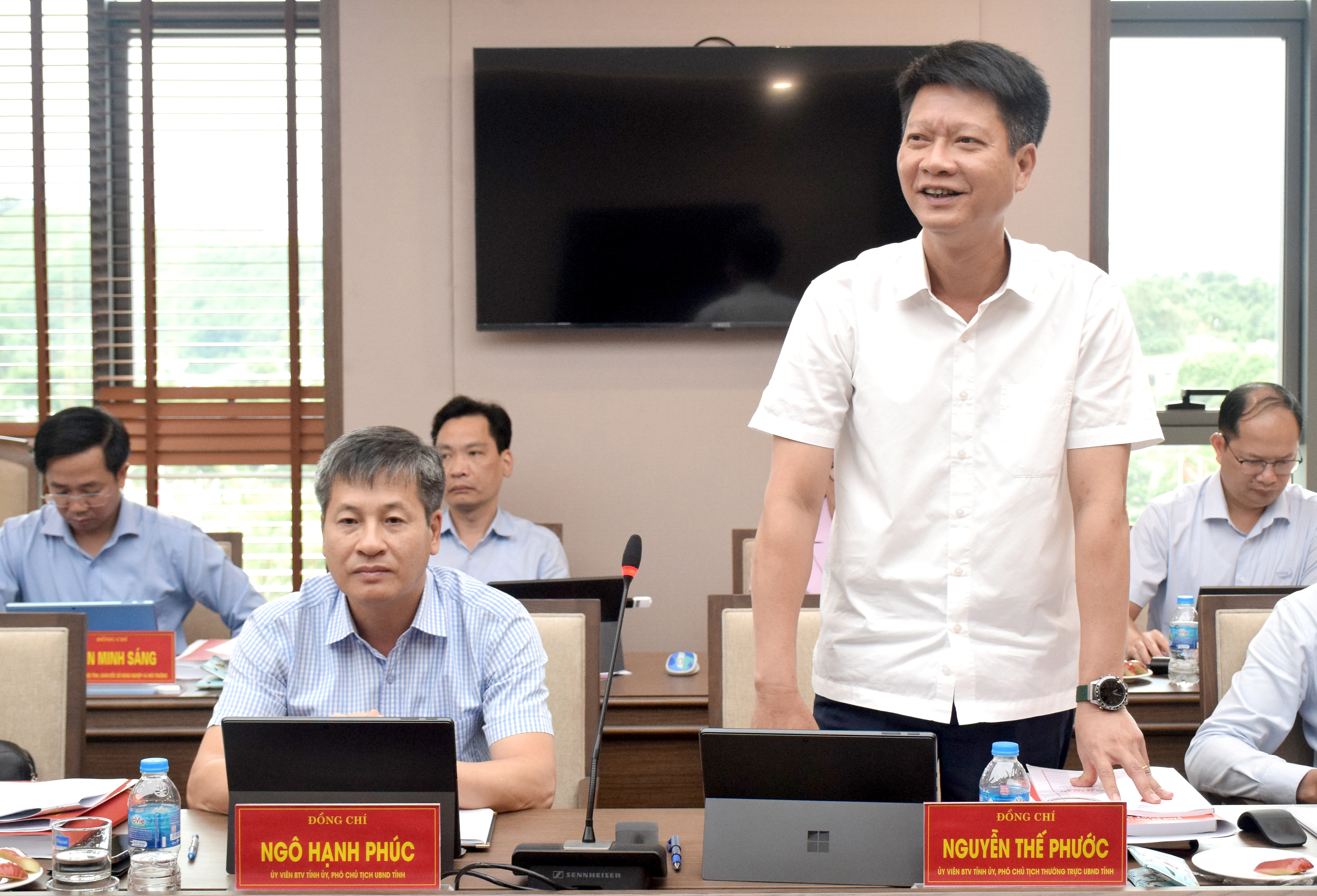 Đồng chí Nguyễn Thế Phước, Ủy viên Ban Thường vụ Tỉnh ủy, Phó Chủ tịch Thường trực UBND tỉnh phát biểu tại hội nghị. dsc-0155dcnguyenthephuoc.jpg