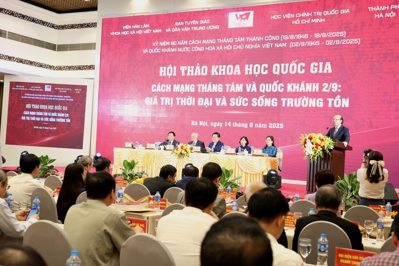 Hội thảo khoa học Quốc gia với chủ đề "Cách mạng Tháng Tám và Quốc khánh 2/9: Giá trị thời đại và sức sống trường tồn". Hội thảo khoa học Quốc gia với chủ đề "Cách mạng Tháng Tám và Quốc khánh 2/9: Giá trị thời đại và sức sống trường tồn".
