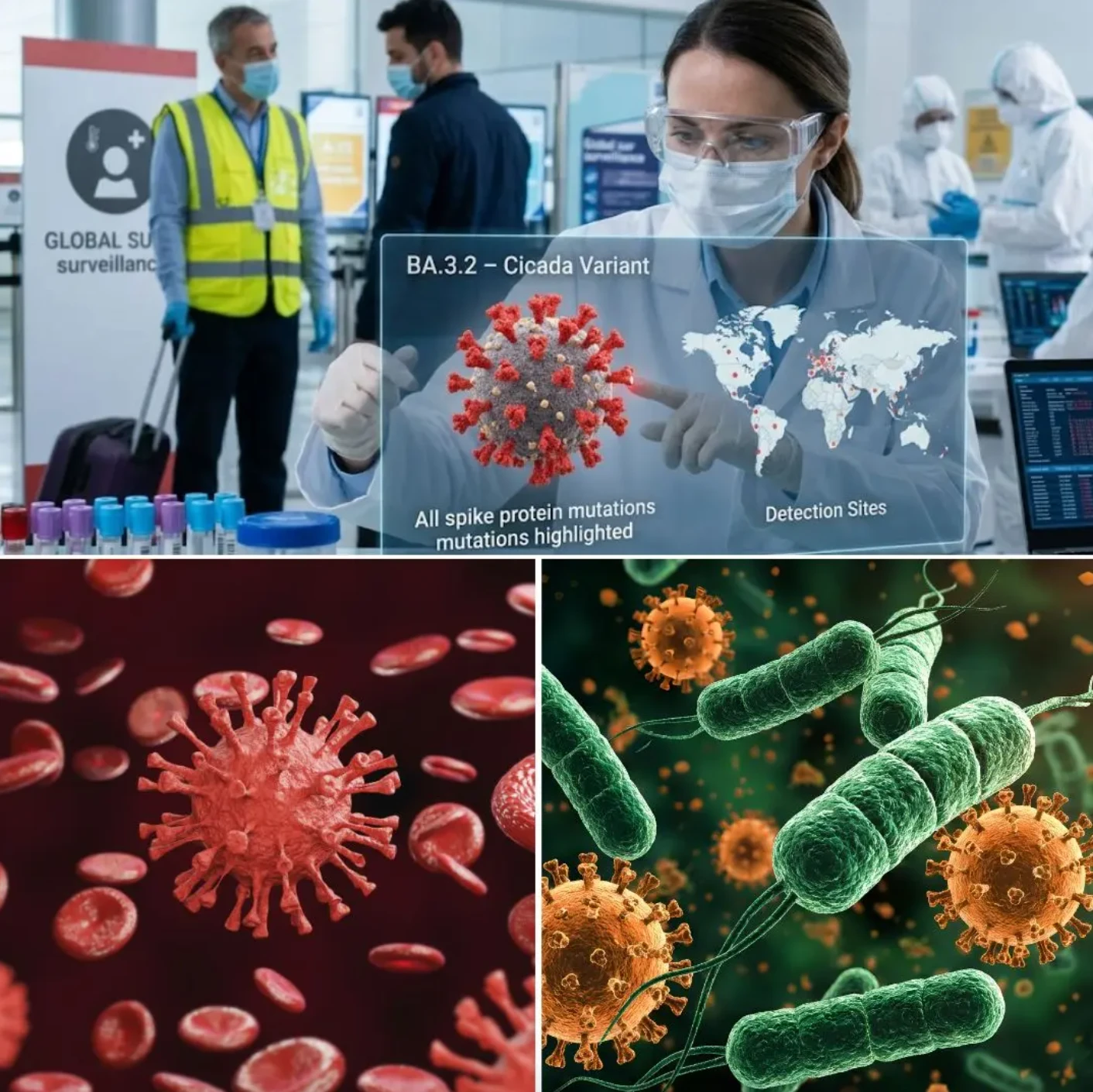 Biến thể BA.3.2 hiện đang lan rộng tại nhiều quốc gia và có khả năng né tránh miễn dịch từ vaccine hoặc nhiễm bệnh trước đó.