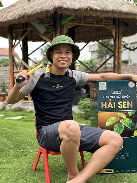 Lê Văn Hải thường xuyên dùng con cái để quảng cáo sản phẩm công ty.