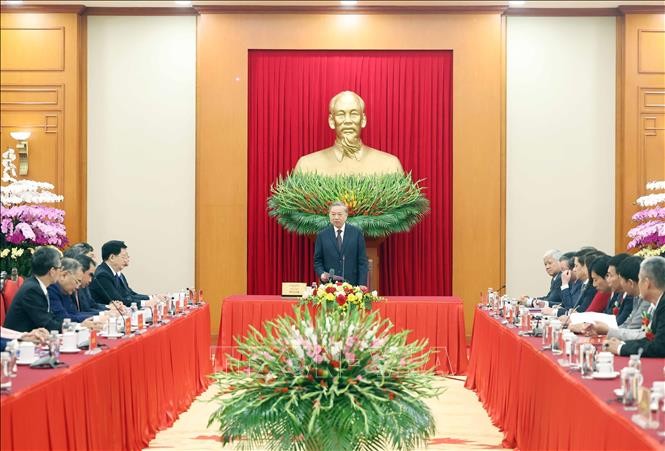Tổng Bí thư Tô Lâm phát biểu. Tổng Bí thư Tô Lâm phát biểu.