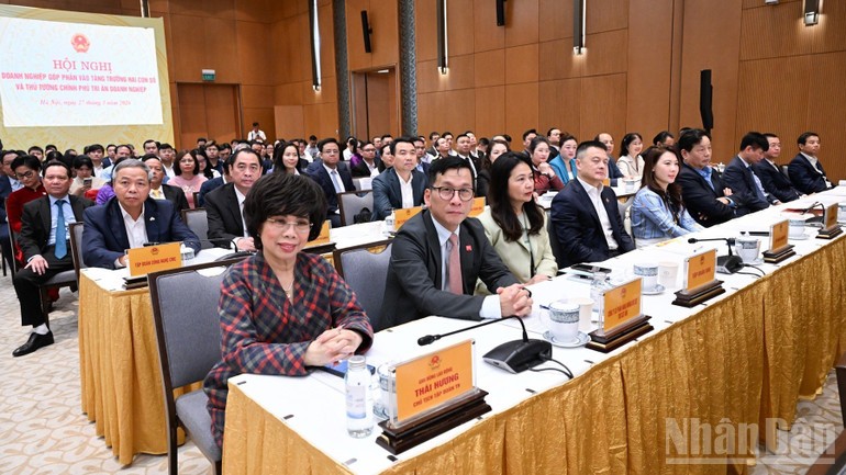 Đại diện lãnh đạo các tập đoàn, tổng công ty tham dự hội nghị.