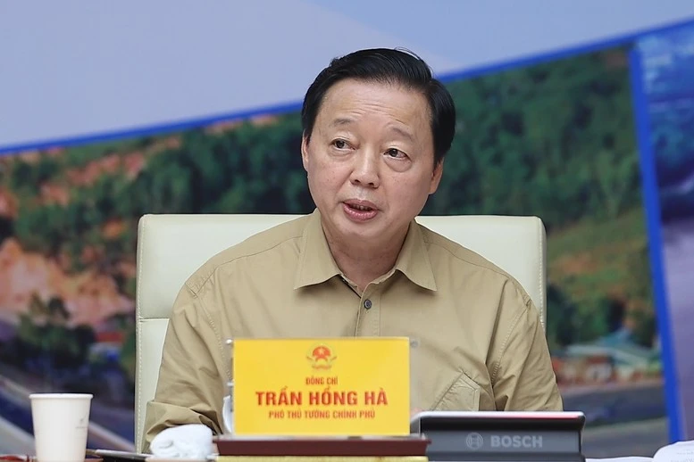 Phó Thủ tướng Trần Hồng Hà phát biểu tại hội nghị.