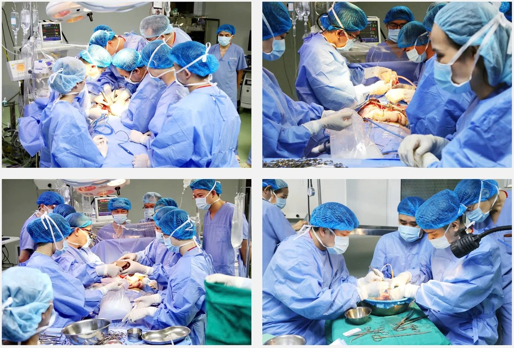 Kíp phẫu thuật lấy tạng từ người hiến diễn ra thuận lợi, có sự tham gia của các bác sĩ Bệnh viện Đa khoa tỉnh Phú Thọ và Bệnh viện Việt Đức.
