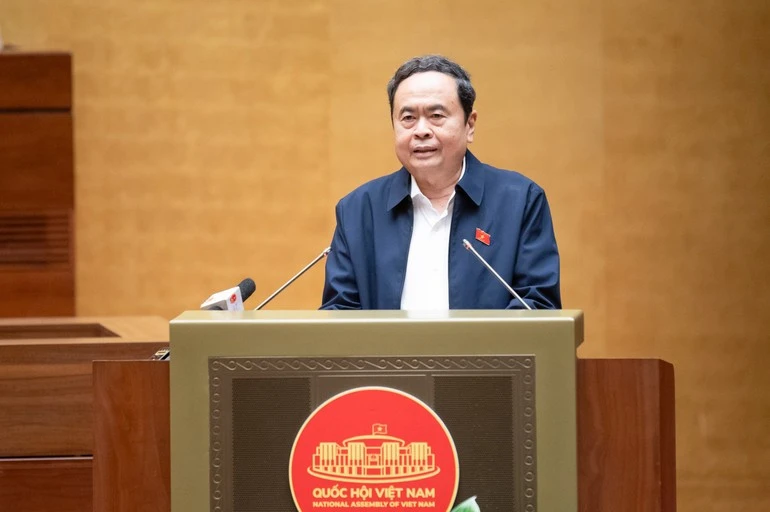 Chủ tịch Quốc hội Trần Thanh Mẫn phát biểu chỉ đạo hội nghị.