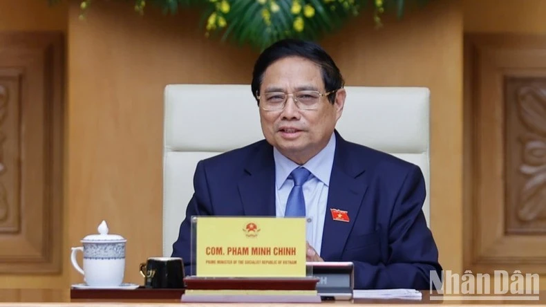 Thủ tướng Chính phủ Phạm Minh Chính phát biểu ý kiến tại buổi tiếp.