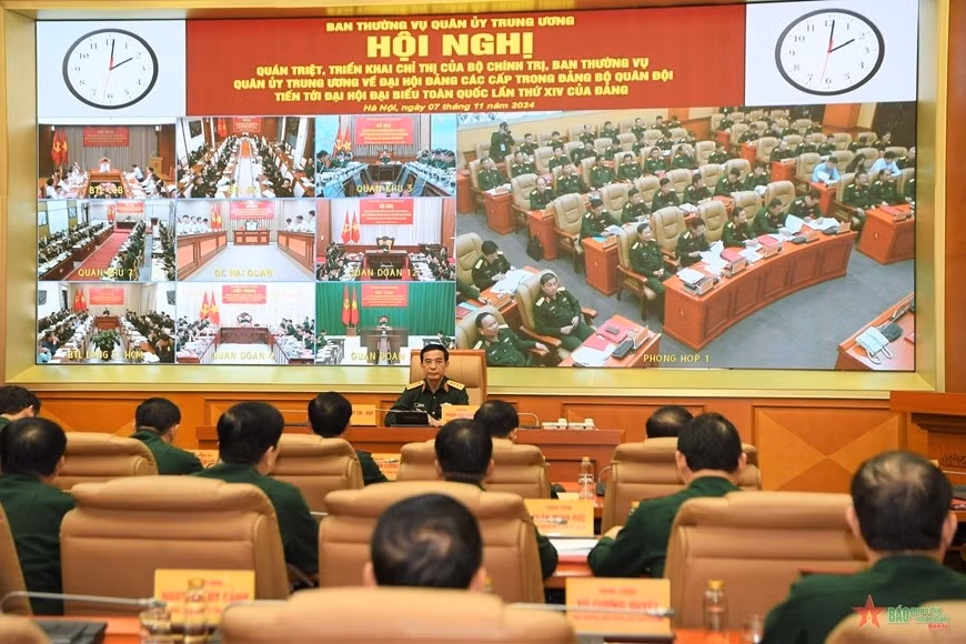 Hội nghị được tổ chức trực tiếp kết hợp trực tuyến với các điểm cầu trong toàn quân.