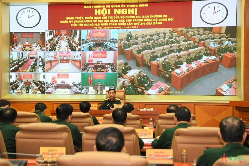 Hội nghị được tổ chức trực tiếp kết hợp trực tuyến với các điểm cầu trong toàn quân.